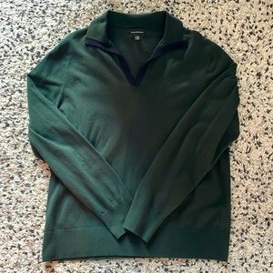 Club Monaco - Men’s - V-Neck Collared Longsleeve